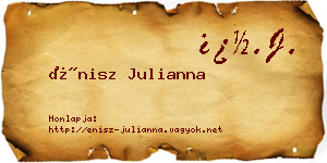 Énisz Julianna névjegykártya